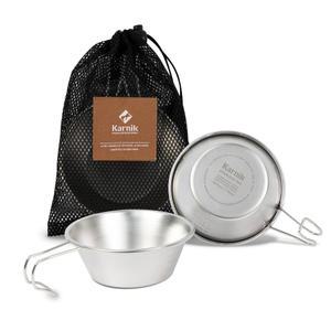 카르닉 스텐 304 시에라 컵 300ml 2개 세트 캠핑 파우치