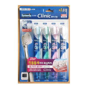 시스테마 칫솔 레귤러 3+1입 x 4개(총16개) 초극세모 보통헤드