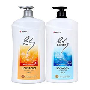 엘라스틴 모이스처라이징 샴푸, 1800ml, 1개 + 컨디셔너, 1800ml, 1개