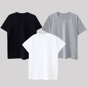 순면 100% 남자 라운드 반팔 티셔츠 남학생 교복 남성 기본