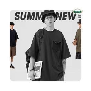 남자반팔티셔츠 냉감 우븐 세미오버핏 남성 여름 루즈핏 빈티지