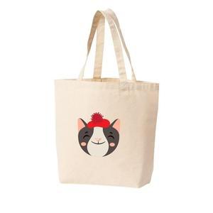 [라일리] Rly 에코백 CAT 빨간모자쓴 고양이 웃는 고양이 얼굴