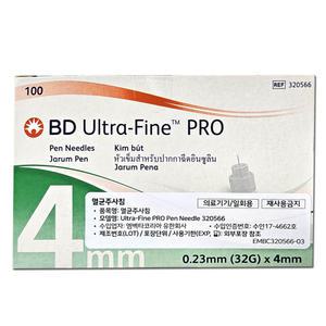 비디 울트라파인 펜니들 32gx4mm 100pcs 멸균주사침