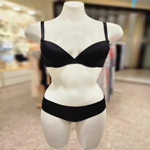 엘르이너웨어 블랙 베이직 심플 브라 햄팬티세트 EDWBR772 EDWBP772 BK