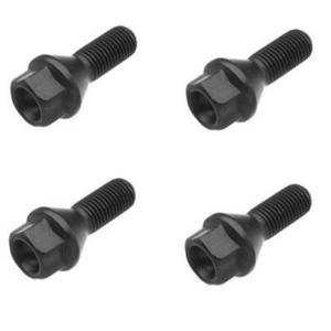 BMW E30 용 4Pcs 블랙 휠 볼트 러그 36136781150