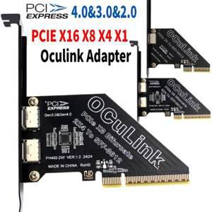 PCI Express 4.0-Oculink 어댑터 PCIe X16 X8 X4 X1-SFF-U.2 SSD 그래픽카드 라이저 변환기SSD 8611 8612