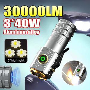 베스트 셀러 미니 손전등 후레쉬 18500 울트라 강력한 토치 30000 루멘 전원 Led 자석