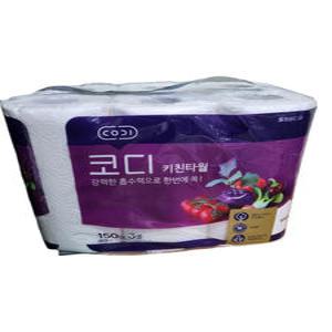 코디 2겹 키친타월 150매 6롤 1팩 (6롤)