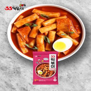 [33떡볶이] 오리지널 국물떡볶이 (3인분 566g) 1팩