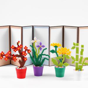 우리나라 사군자 4인용 디폼블록 화분만들기 6mm diy키트 장난감 PA451-4