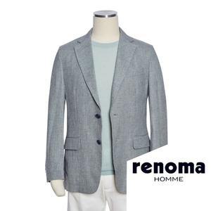 갤러리아 레노마 S/S 린넨 혼방 마이크로체크 다크 블루 자켓 (RQJMBJ55A)