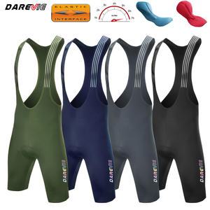 빕숏 DAREVIE 사이클링 턱받이 반바지 Seamless 이탈리아 ELASTIC INTERFACE 패드 다이아몬드 레그 그리퍼 남성용 Bretelelle