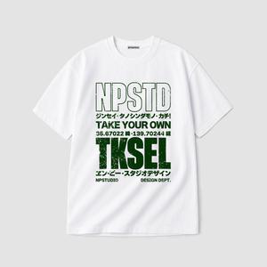 NPSD TKSEL 로고 오버핏 티셔츠 화이트