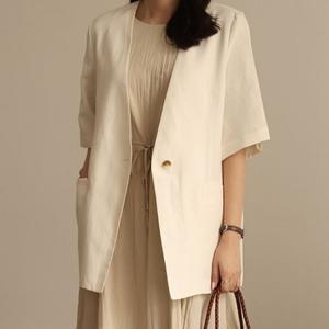 [써니11] linen 마리 반팔자켓