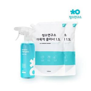 청소연구소 다목적클리너 480ml 1개 + 리필 1.5L 2개