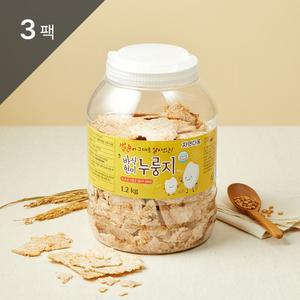 [자연다움] 쌀눈이 그대로 살아있는 바삭 현미 누룽지 1.2kg 3팩