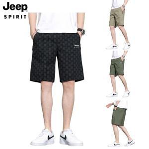JEEP 지프 여름 남성 지퍼 스판 반바지 편한 와이드 시원한 5부 팬츠