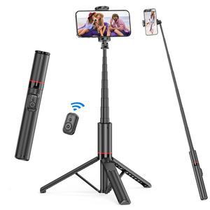 삼각대 스탠드와 리모콘이 포함된 셀카봉, iPhone 16 15 14 13 12 Pro Max Android Galaxy S24 S23용 52인
