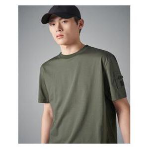 [빈폴골프]남성 우븐 믹스 반소매 라운드넥 티셔츠 - 카키 (BJ4342B05H)
