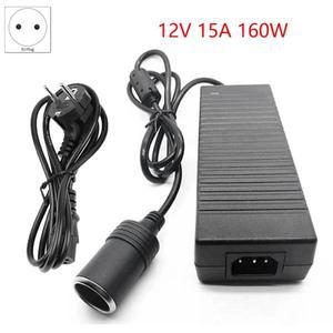 12V 15A 160W 자동차 전원 변환기 220V 어댑터 홈 시가잭 라이터 EU 플러그