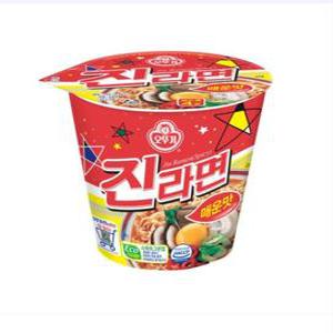 오뚜기 진라면 컵라면 매운맛 소컵 65g 작은컵 15개