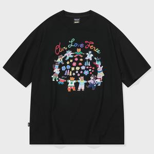DTP 러브 펜스 반팔티 블랙