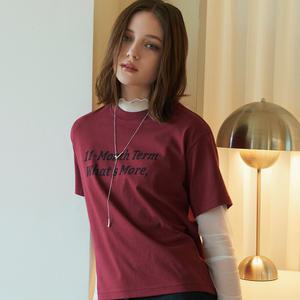 Whats more Crop TEE burgundy