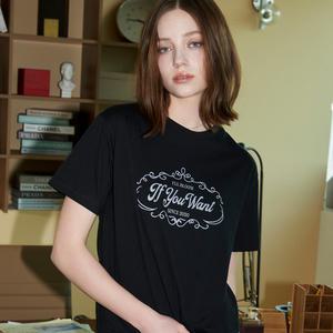 Vintage Logo Crop TEE black