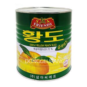 삼아 황도 슬라이스 2900g /대용량/복숭아/안주/과일/캔