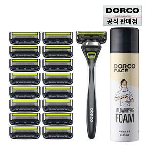 도루코 페이스5 면도날 16입+5스타일 면도기+쿨크러쉬 쉐이빙폼/면도풀세트