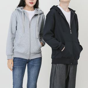남자 여자 베이직 무지 특양면 풀오버 후드집업(18색상)