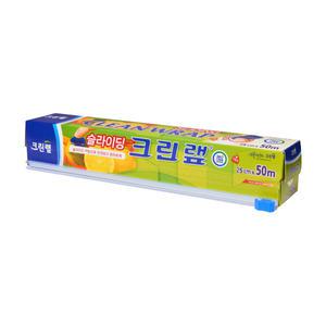 크린랩 슬라이딩 크린랩 (25cmX50m) 주방용랩 슬라이딩커팅 투명랩 비닐랩 위생랩 음식포장
