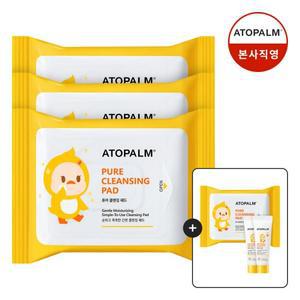 [아토팜] 퓨어클렌징패드 30매X3 +(패드30매+선로션10ml*2 6/2~8)