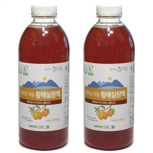 4년 숙성 해밀농원 황매실청 매실원액 1000ml 2병세트