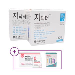 지닥터 시험지100매/알콜스왑 100매/채혈침 100개 세트구성