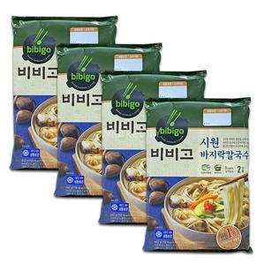 비비고 시원 바지락 칼국수 624g x 4개 (총 8인분)