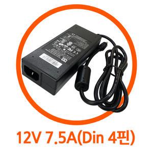 시놀로지 나스 Ds 415 play IEC 62368-1대응 아답터 CWT 12V 7.5A (Din 4핀)/ 2AAL090F/전기통신용 어댑터