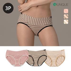 [국내생산] 뉴니끄 면모달 스트라이프 임산부 속옷 팬티 3P SET