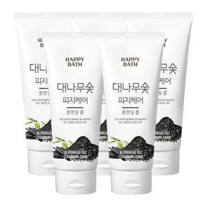 해피바스 대나무숯 피지흡착 클렌징폼 200g 5개