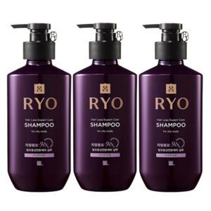 려 자양윤모 9EX 지성 두피용 샴푸 400ml 3개