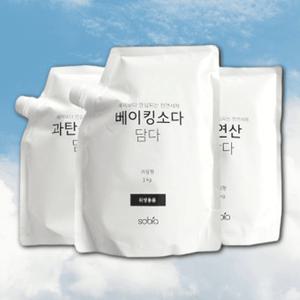 썬더마트 과탄산소다 구연산 베이킹소다 3종 소비아 천연세제