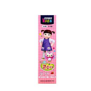 2080 키즈 치약 2단계 저불소 3~5세 딸기향 콩순이