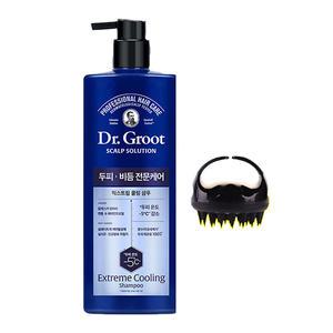 닥터그루트 스칼프솔루션 익스트림쿨링 샴푸 700ml, 1개 + 밀도케어 두피브러쉬 블랙, 1개