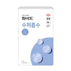 유한킴벌리 화이트 수퍼흡수 중형 36매 x 1팩/생리대