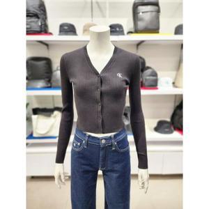 [파주점][Calvin Klein Jeans][캘빈클라인진]CK진여성 스탠다드 크롭 가디건(J223492-BEH)