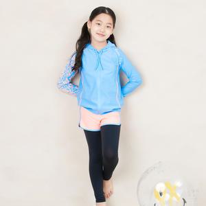 베이직엘르 후드 집업 비치반바지 워터레깅스 세트 BEG-V604B 9 (상의+하의), 1개
