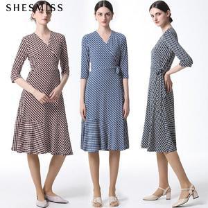 [쉬즈미스]SHESMISS)] 패턴 랩 원피스 (택가격 228000원)