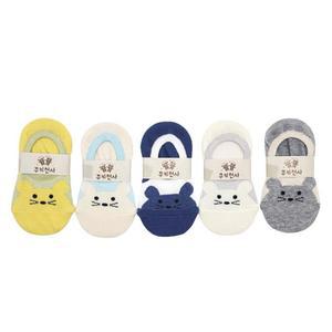 [XBHKJLK2]아동 모르모트 덧신 5켤레 묶음 데일리 면양말
