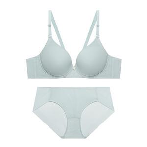 트라이엄프 풀컵 스트레치 와이어 블루그레이 브라 팬티 세트