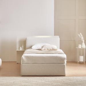[정상가 1,287,000원] 세런 패브릭 LED 호텔 수납침대 SS + 휴 유로탑 매트리스 (